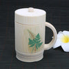 Tasses Chinoises En Bambou Avec Couvercle