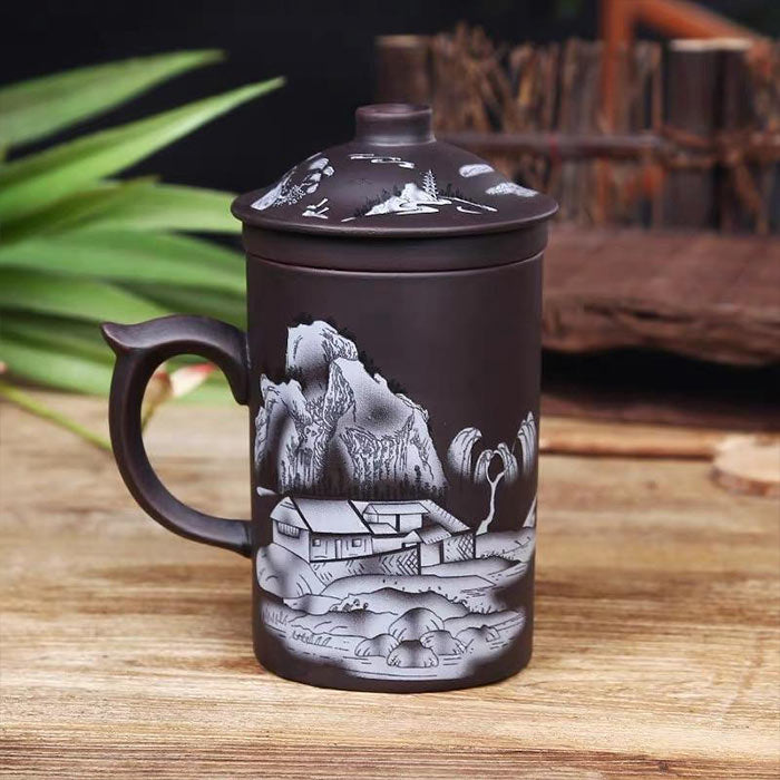 Tasse à Soupe Chinoise Avec Couvercle