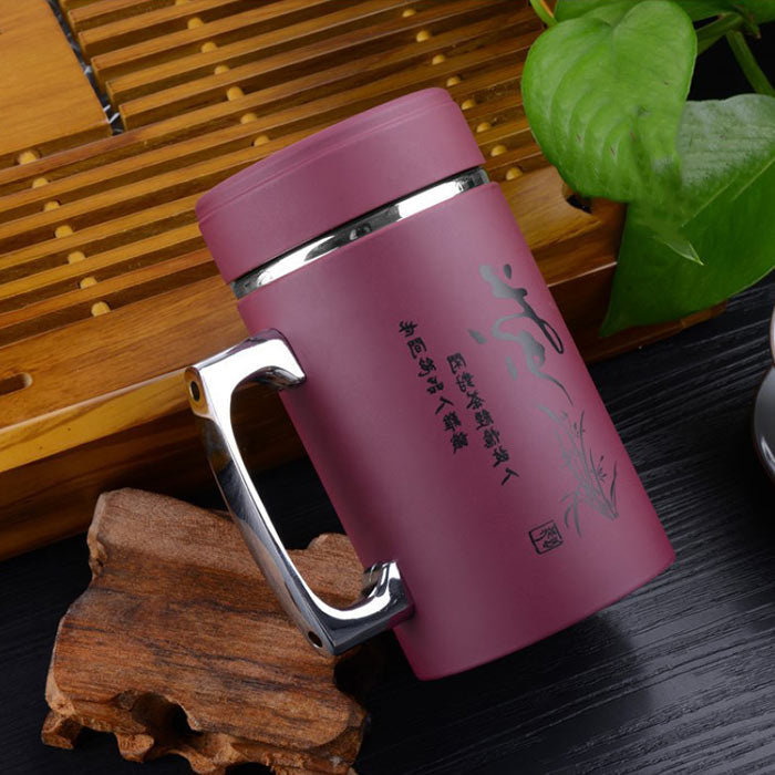 Tasses Chinoises En Acier Inoxydable Avec Couvercle