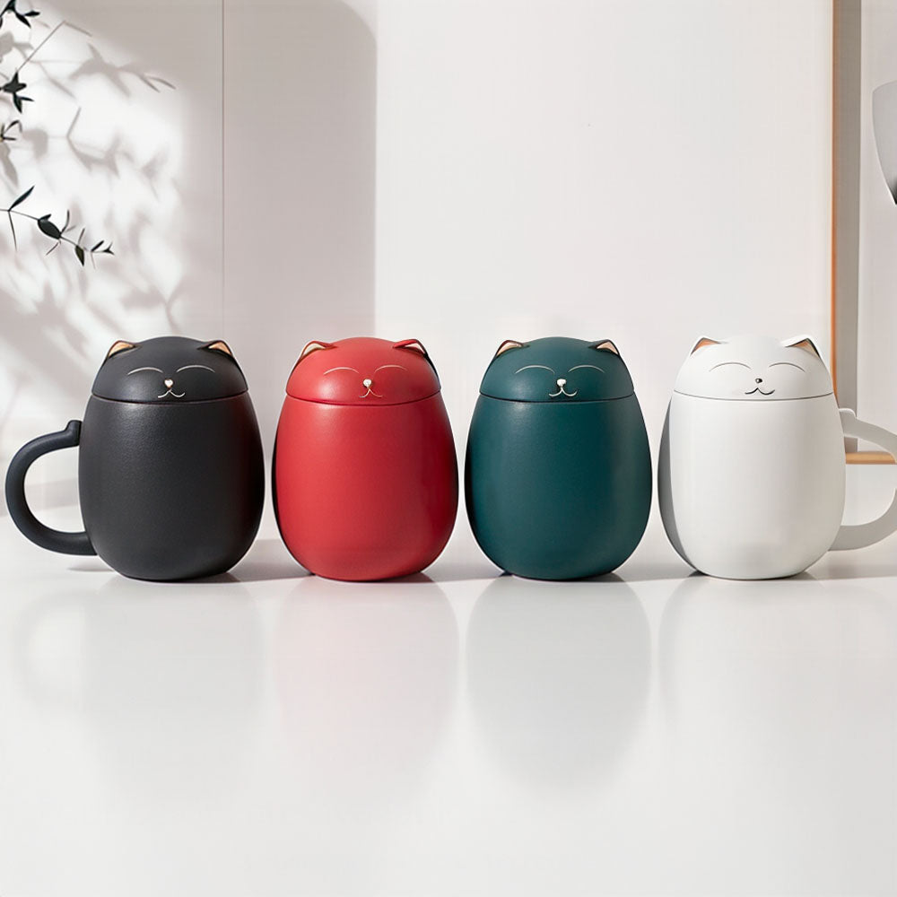 Tasses Chinoises Chat en Céramique