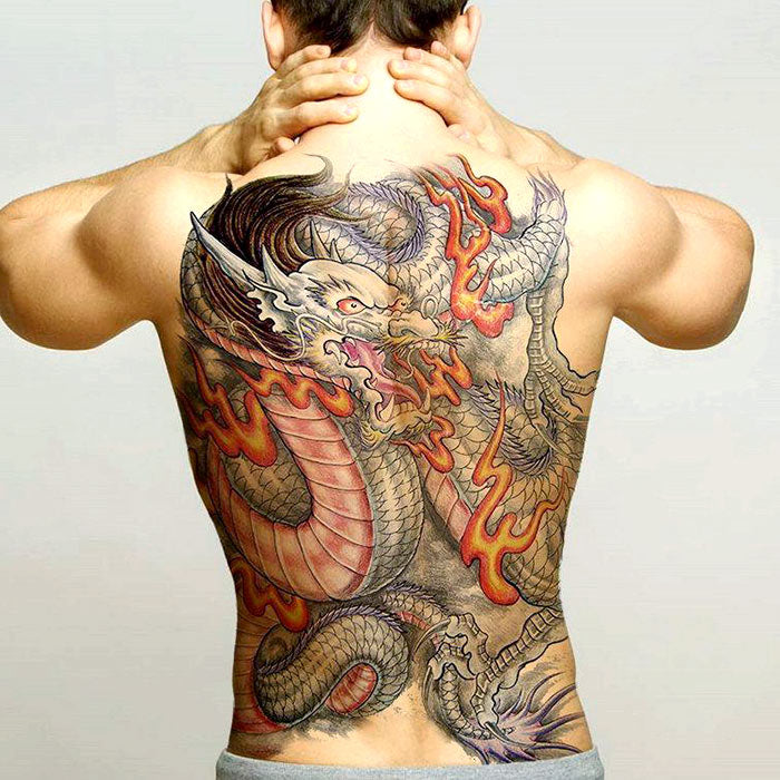 Tatouage Chinois Dos Homme