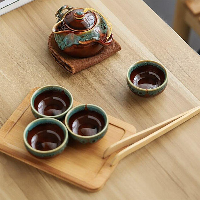 Service à Thé Chinois En Porcelaine Moderne