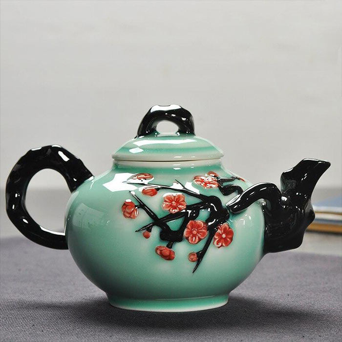 Théière Chinoise En Porcelaine Colorée