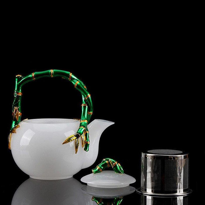 Théière Chinoise En Porcelaine Blanche