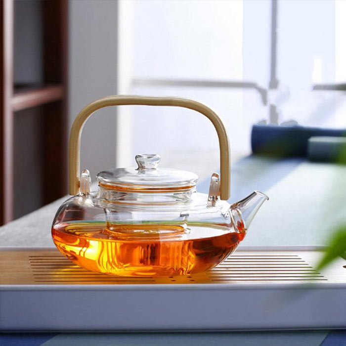 Théière Chinoise Vintage en Verre