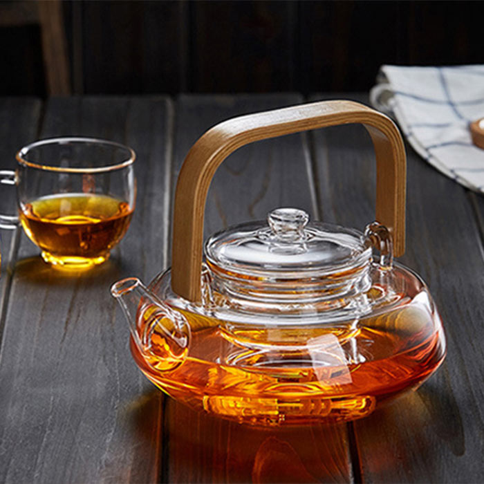 Théière Chinoise Vintage en Verre