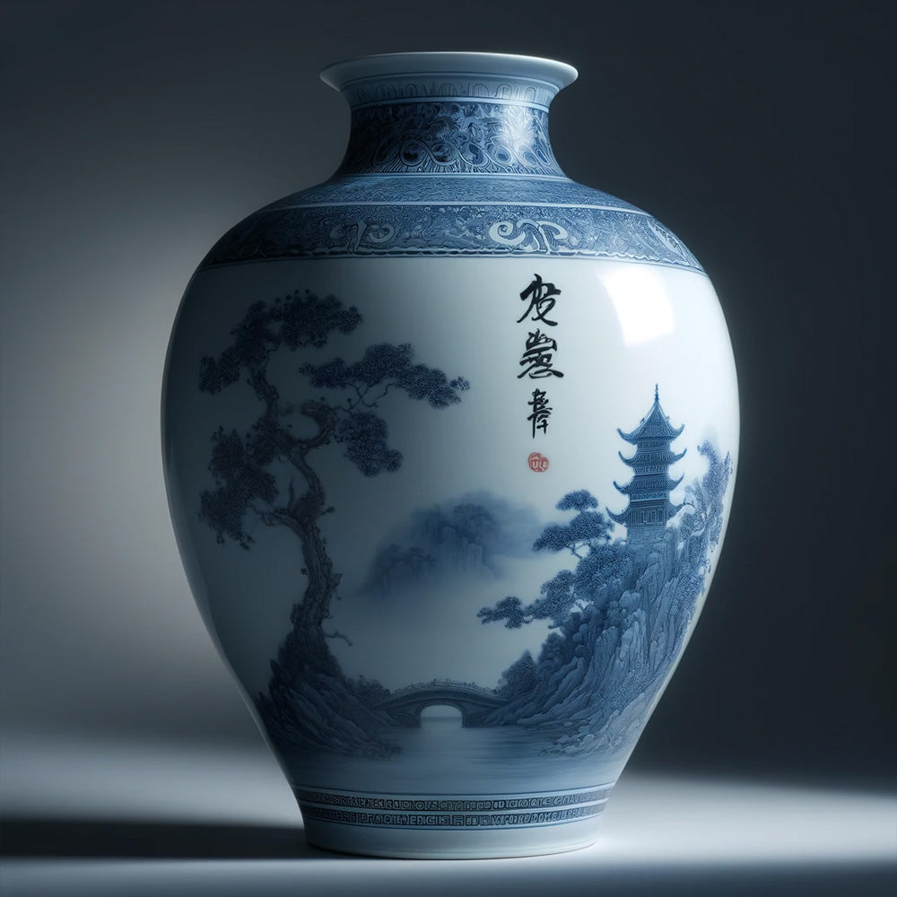 Vase Chinois Signature Nankin