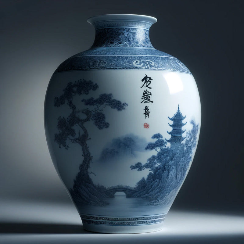Vase Chinois Signature Nankin