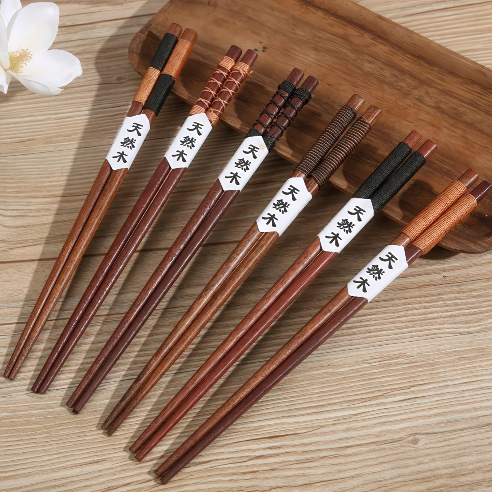 Baguettes Chinoises Réutilisables en Bois