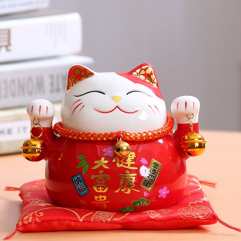 chat-porte-bonheur-chinois-rouge
