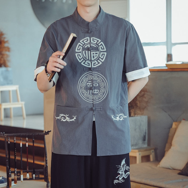 Chemise Chinoise Manche Courte