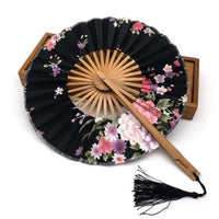 eventail-chinois-rond-a-rivures-noir