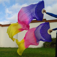 eventails-chinois-de-danse-violets-roses-et-jaunes