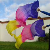 eventails-chinois-de-danse-violets-roses-et-jaunes