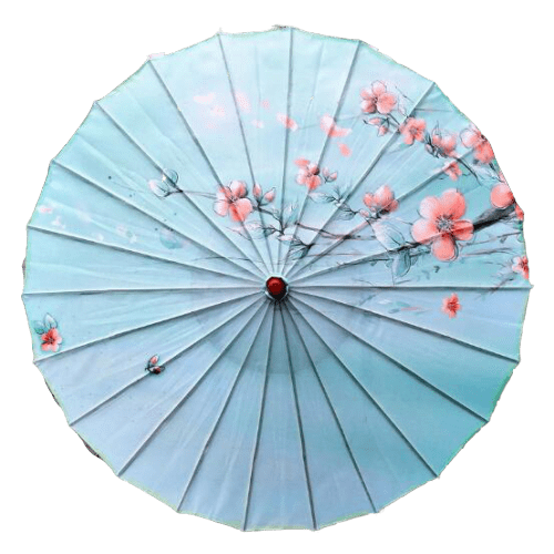 Ombrelle Chinoise Bleue