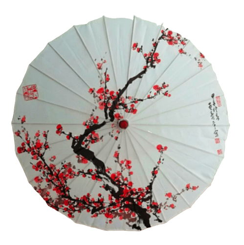 Ombrelle Chinoise Cerisier Rouge