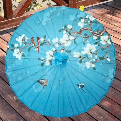 Ombrelle Chinoise Ciel Bleu