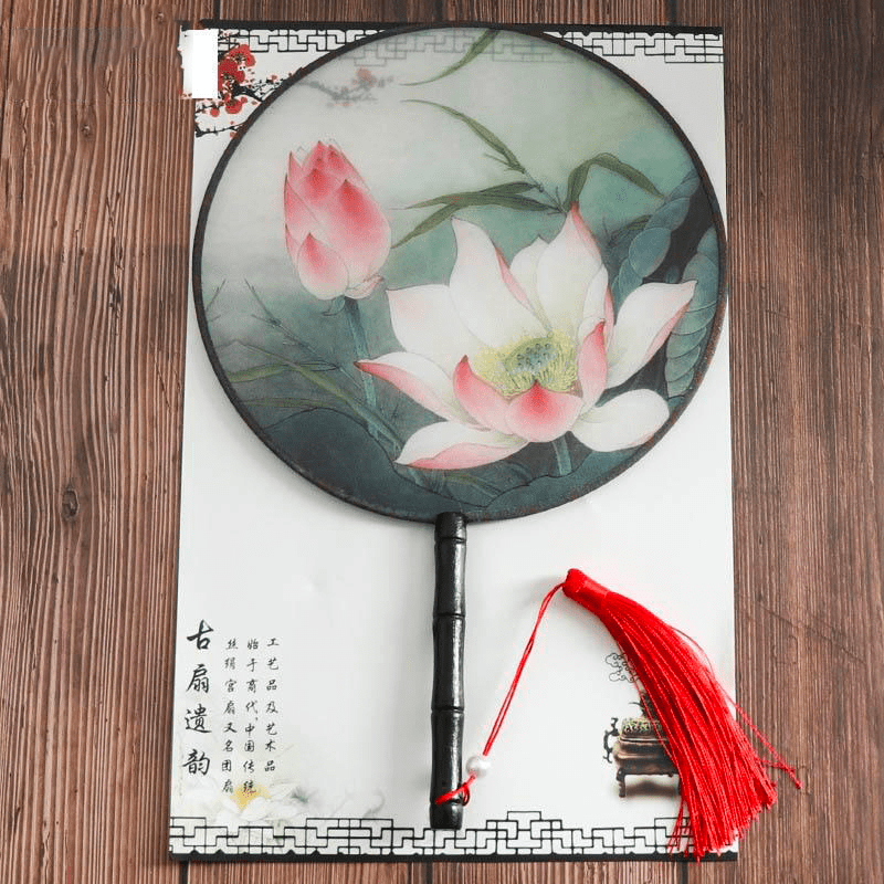 eventail-chinois-rond-lotus-fleuri