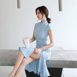 robe-chinoise-motif-a-carreaux