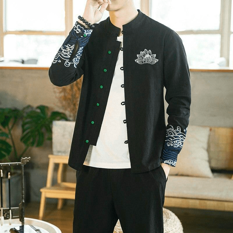 veste-chinoise-homme-lotus