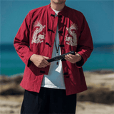veste-chinoise-homme-dragon-blanc