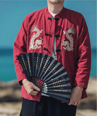 veste-chinoise-homme-dragon-blanc