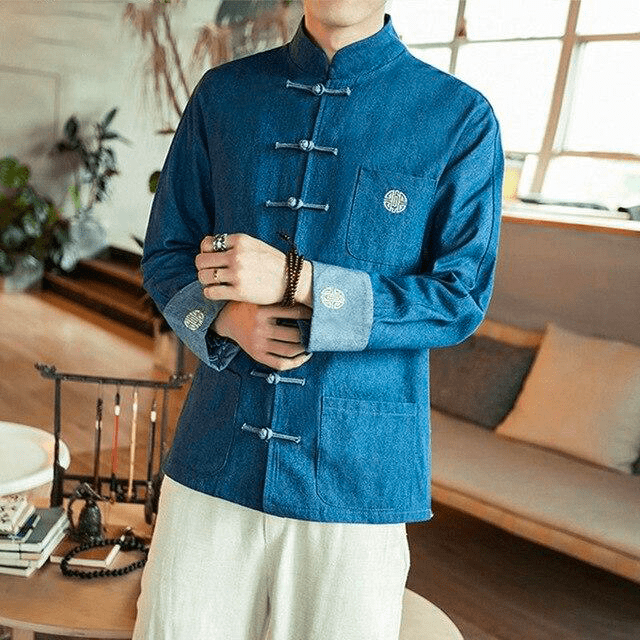 veste-chinoise-homme-bleue