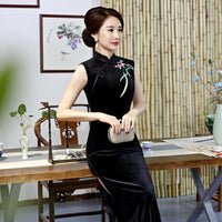 robe-chinoise-velours-sans-manches