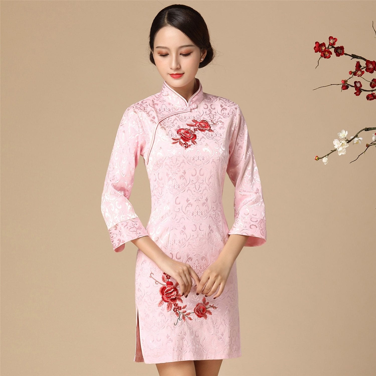 robe-chinoise-manches-longues