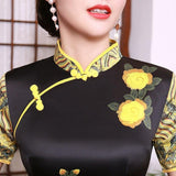robe-chinoise-fleurs-jaunes