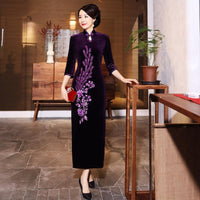 robe-chinoise-longue-velours