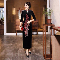 robe-chinoise-longue-velours