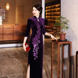 robe-chinoise-longue-velours