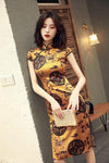 robe-chinoise-antique-manches-courtes