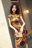 robe-chinoise-antique-manches-courtes