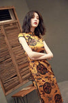 robe-chinoise-antique-manches-courtes