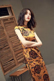 robe-chinoise-antique-manches-courtes