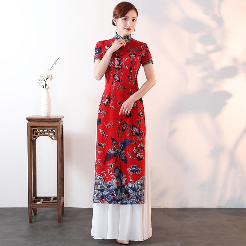 robe-chinoise-tunique-rouge