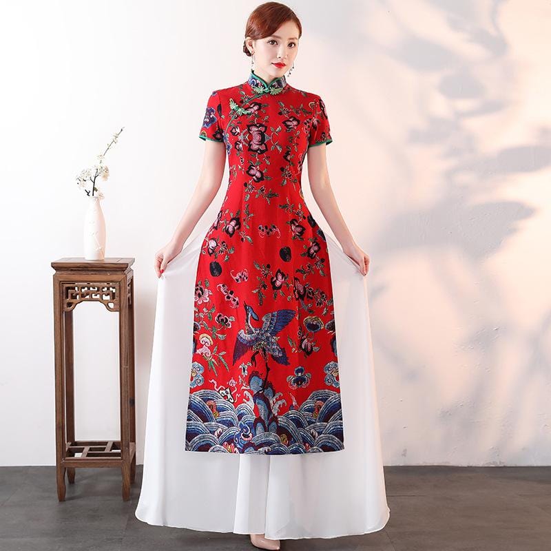 robe-chinoise-tunique-rouge