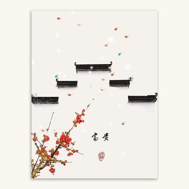 tableau-chinois-temple-minimaliste