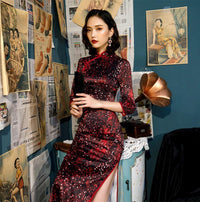 robe-chinoise-noire-et-rouge