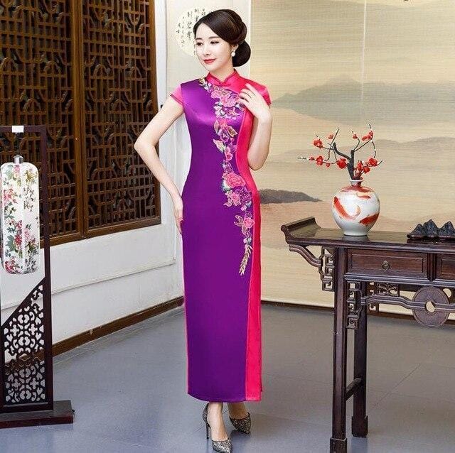 robe-chinoise-violette-rose
