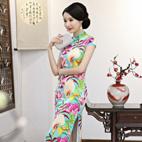 robe-chinoise-fleurs-coloree