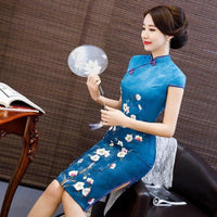 robe-chinoise-bleu-fleurs