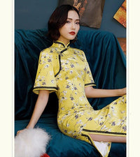 robe-chinoise-jaune-canari