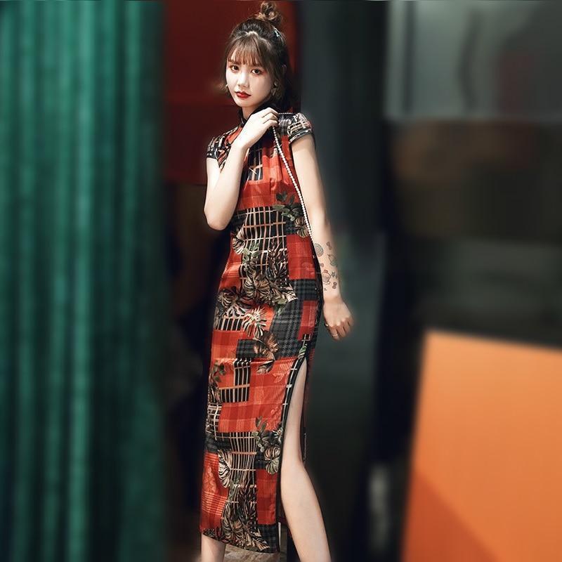 robe-chinoise-quadrillee