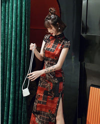 robe-chinoise-quadrillee