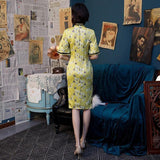 robe-chinoise-jaune-canari
