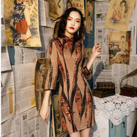 robe-chinoise-marron