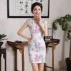 robe-chinoise-courte-a-fleurs